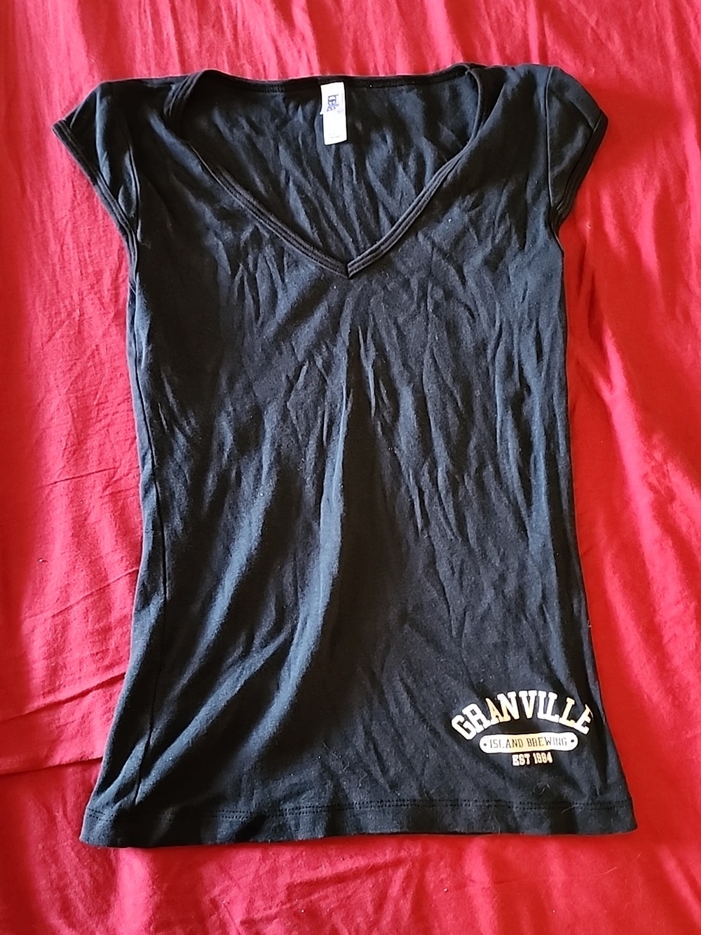 Black V-Neck Women's Tee
